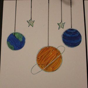 Solar System Strings Canvas